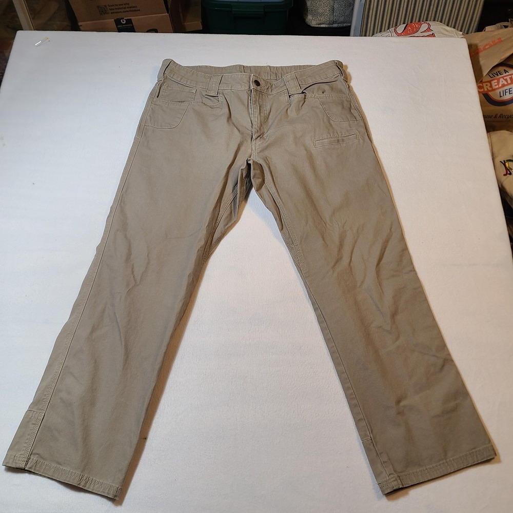 Noble Outfitters Mens Khaki Work Utility Pants 38x30 Outdoor Ranch Canvas Beige